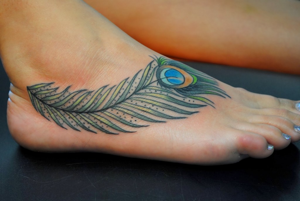Tribal peacock feather tattoo (9)