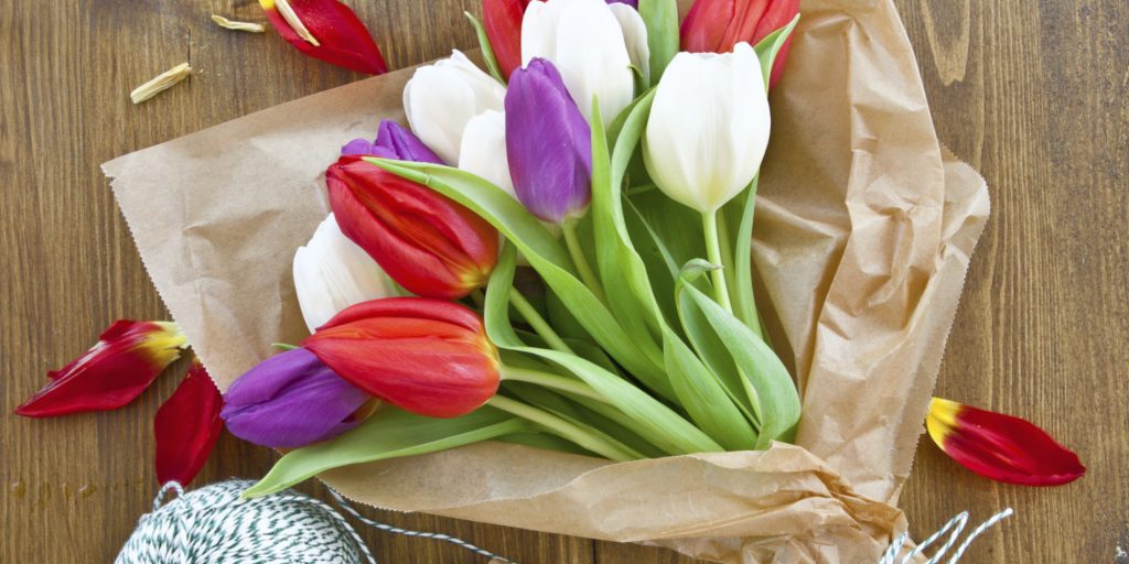 Colorful tulips for easter