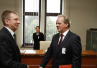Edgars Rinkēvičs tiekas ar jauno Nīderlandes vēstnieku Latvijā
